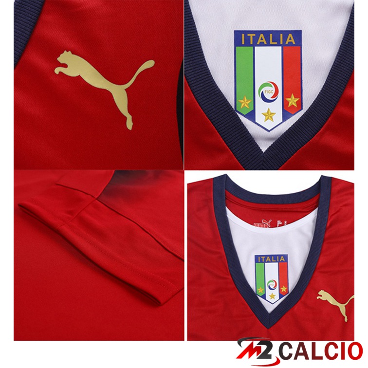 Maglie Calcio Coppa del Mondo Champion Italia Portiere Retro 2006 Rosso