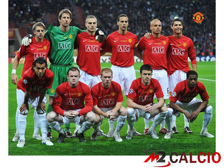 Maglie Calcio Manchester United Champion League Retro Prima 2007-2008